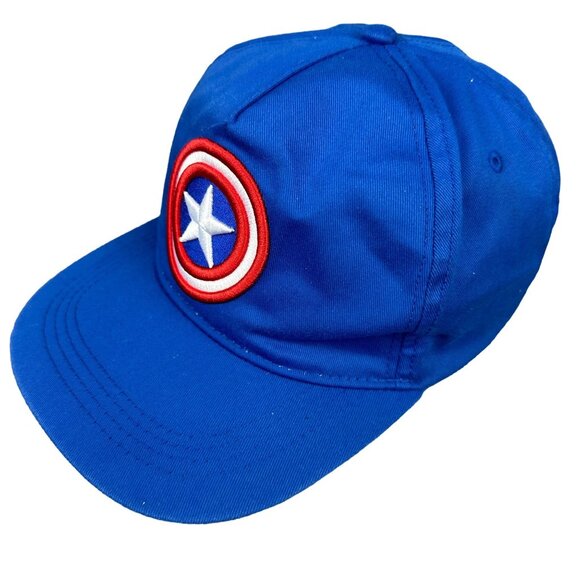 Marvel Captain America Hat Youth Blue Adjustable Snapback Embroidered Logo - Picture 5 of 16
